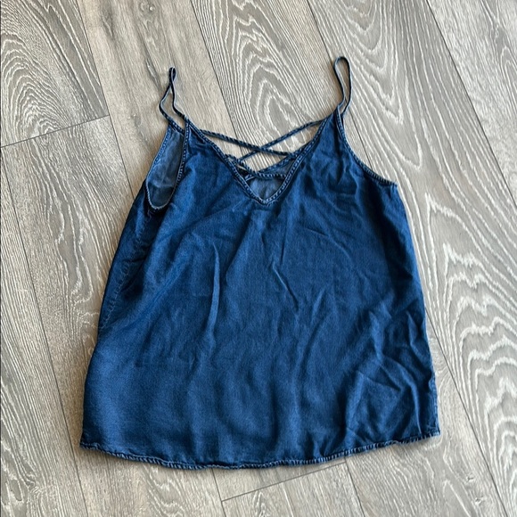Women's Denim Spaghetti Strap Top - Picture 2 of 4